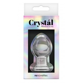 Стеклянная анальная пробка Crystal Small - 6,2 см.