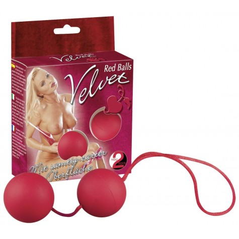 Красные вагинальные шарики Velvet Red Balls